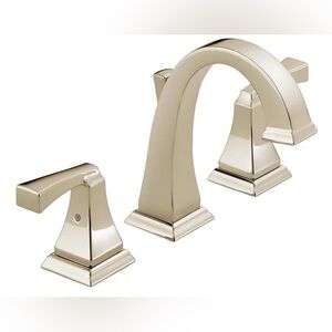 Delta Dryden Polished Nickel Widespread 2 Handle Bathroom Faucet Set